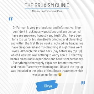 Bruxism 5 Star Review for Botox Bruxism Jaw Pain Clinic